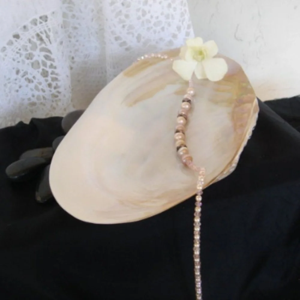 A Pearl and Cloissone‎ Necklace Freshwater Pearls